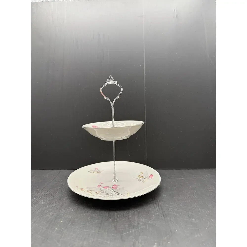 Handmade Vintage Trinket Dish with Vintage Dessert Plate and Bowl